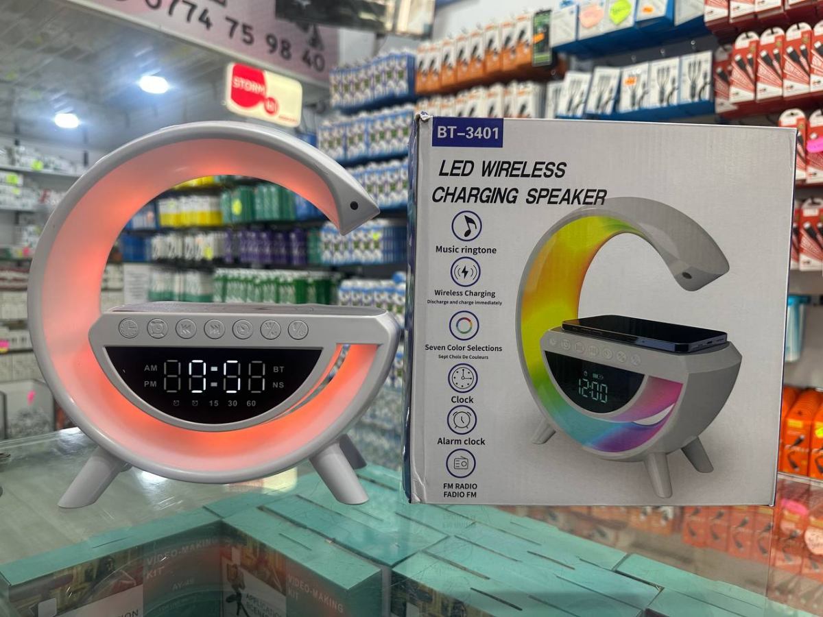 LED sans fil+ Haut parleurs Bluetooth+ Chargeur sans fil (BT-3401)